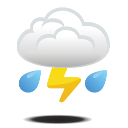 Bew&ouml;lkt mit st&uuml;rmischen Regenschauern
