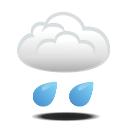 Bedeckt mit leichtem Regen